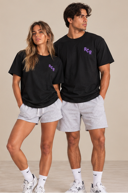 Lowkey Flow Tee - Black by Run Club Regular, graphic T-shirt product image