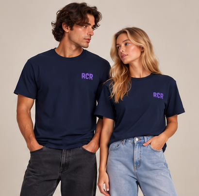 Lowkey Tee - Navy by Run Club Regular, graphic T-shirt product image