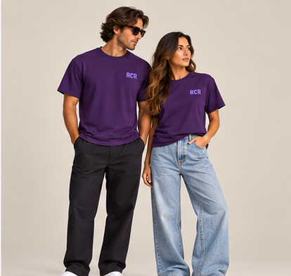 Lowkey Tee - Purple by Run Club Regular, graphic T-shirt product image