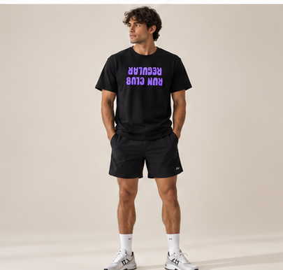 Regular 3.0 Tee - Black by Run Club Regular in black, T-shirt product image