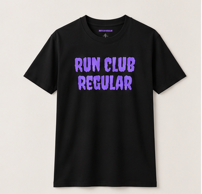 Regular Tee - Black by Run Club Regular in black, T-shirt product image