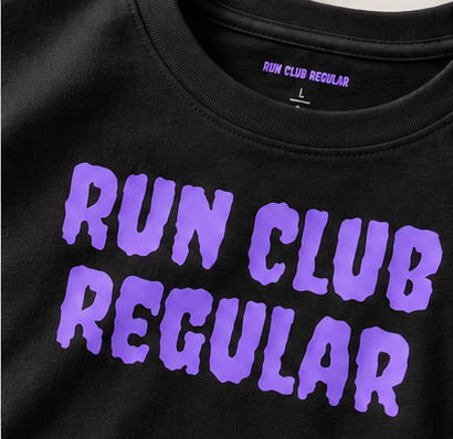 Regular Tee - Black by Run Club Regular in black, T-shirt product image