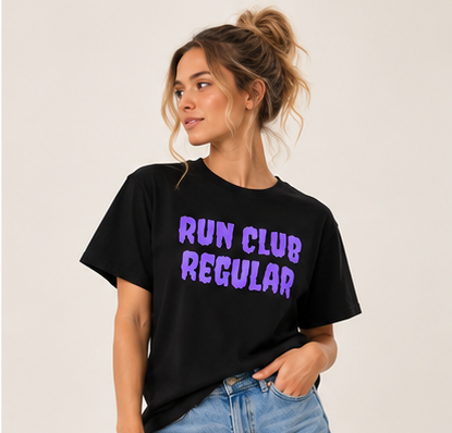 Regular Tee - Black by Run Club Regular in black, T-shirt product image