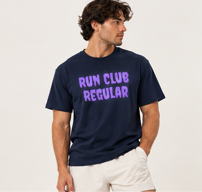 Regular Tee - Navy by Run Club Regular, T-shirt product image