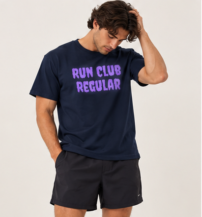 Regular Tee - Navy by Run Club Regular, T-shirt product image
