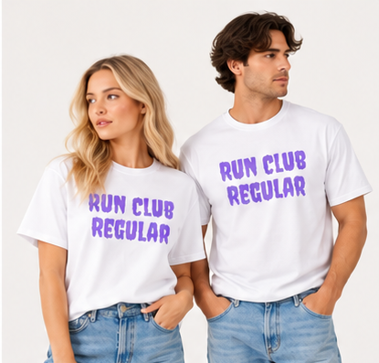 Regular Tee - White by Run Club Regular in white, T-shirt product image