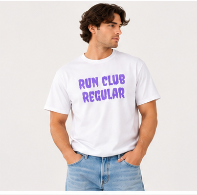 Regular Tee - White by Run Club Regular in white, T-shirt product image