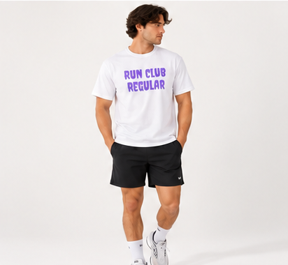 Regular Tee - White by Run Club Regular in white, T-shirt product image