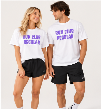 Regular Tee - White by Run Club Regular in white, T-shirt product image