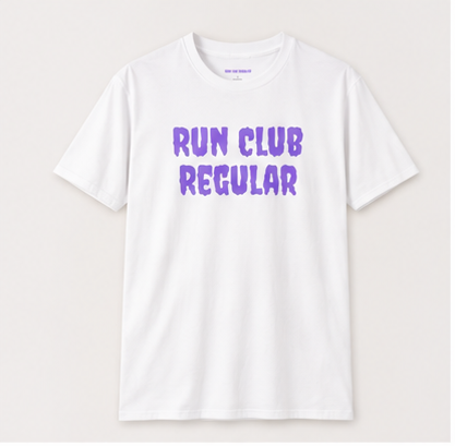 Regular Tee - Black by Run Club Regular in white, T-shirt product image