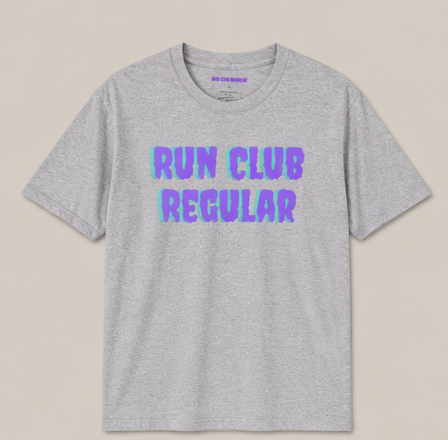 Shadow T-Shirt by Run Club Regular in light gray, graphic T-shirt product image