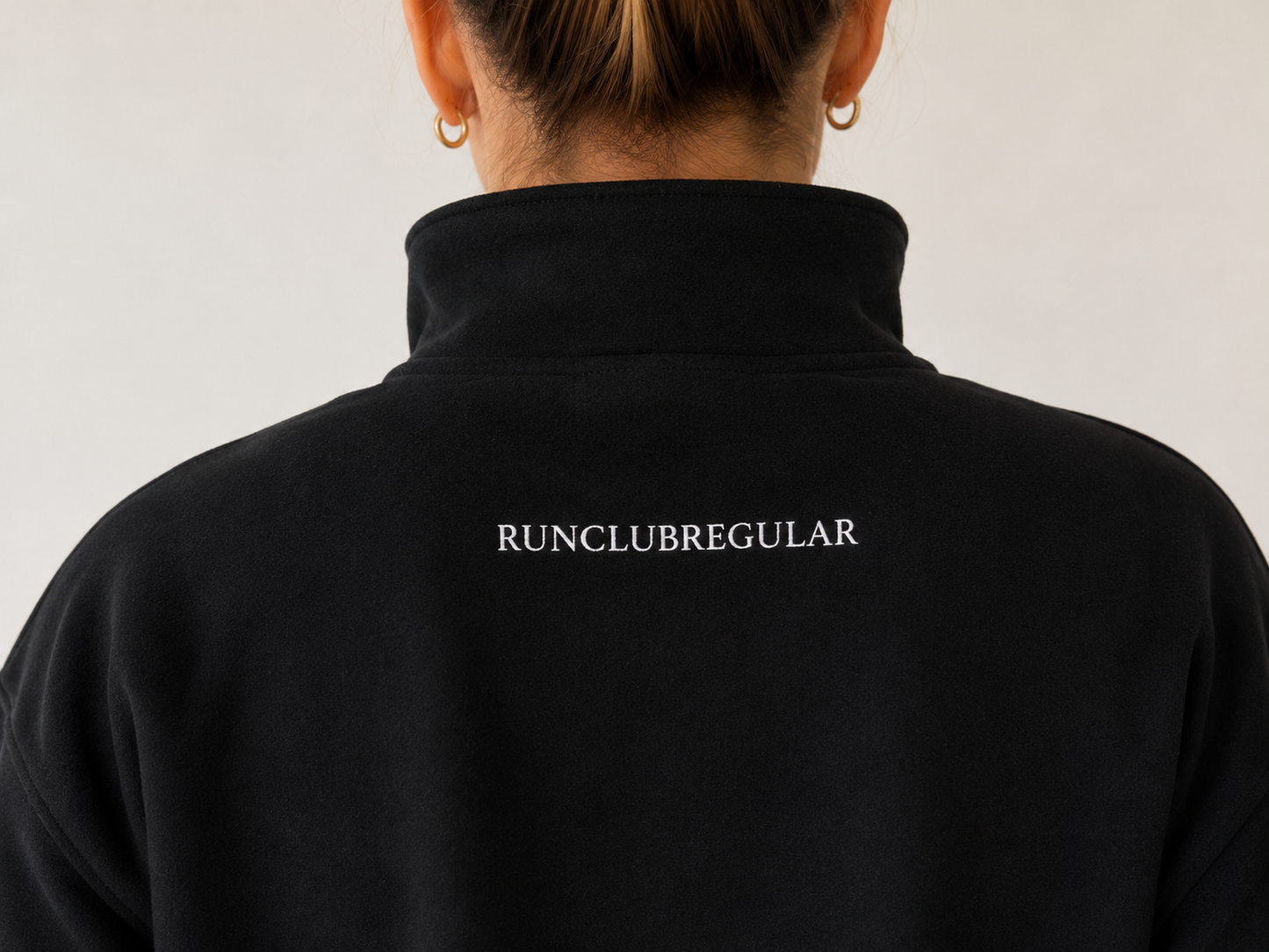 Women's Quarter-Zip Pullover — Black