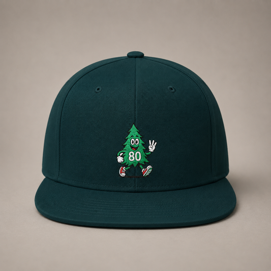 80 Tree Embroidered Snapback Hat — Spruce