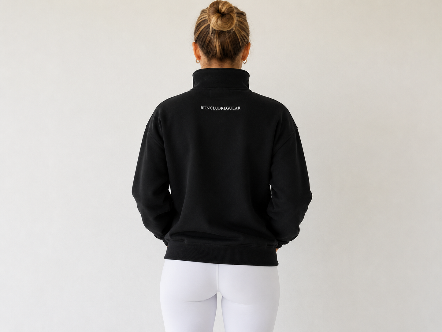 Women's Quarter-Zip Pullover — Black