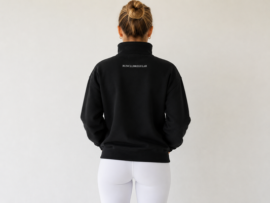Women's Quarter-Zip Pullover — Black