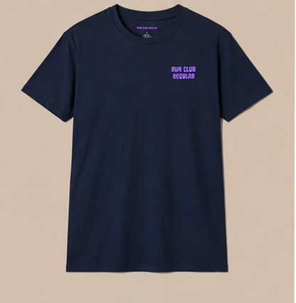 The Regular 2.0 Tee - Navy by Run Club Regular, graphic T-shirt product image