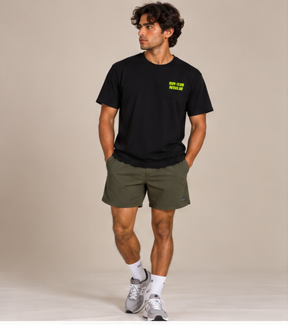 The Regular 2.0 Tee - Black by Run Club Regular, graphic T-shirt product image