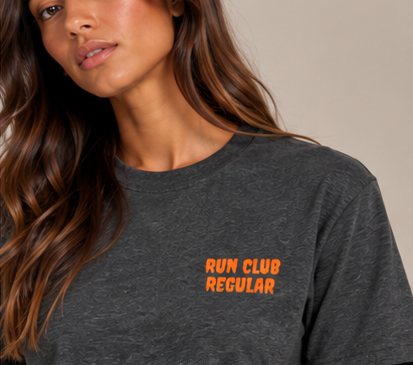 The Regular 2.0 Tee - Dark Heather by Run Club Regular, graphic T-shirt product image
