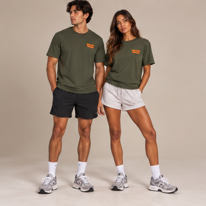 The Regular 2.0- Military Green by Run Club Regular, graphic T-shirt product image