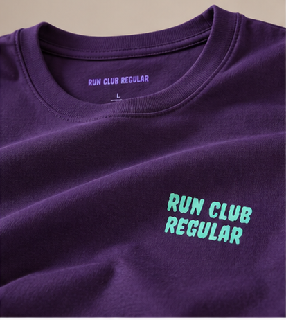 The Regular 2.0 Tee - Purple by Run Club Regular, graphic T-shirt product image