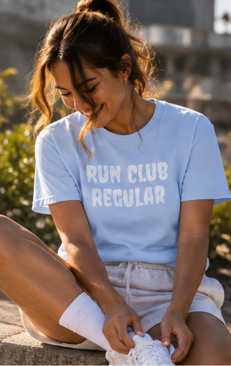 Phantom Tee - Light Blue by Run Club Regular, T-shirt product image