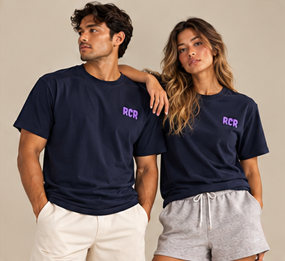 Stole It Tee - Navy by Run Club Regular, graphic T-shirt product image
