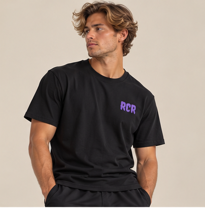 Stole It Tee - Black by Run Club Regular, graphic T-shirt product image