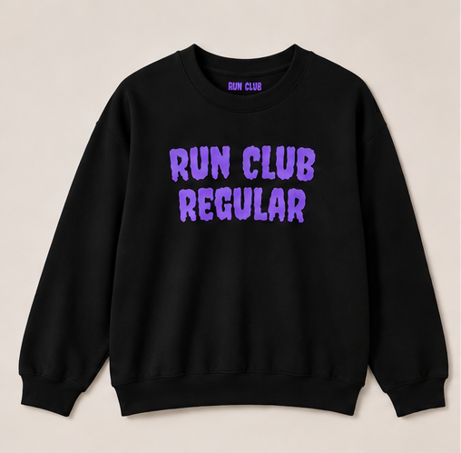 The Club Sweatshirt — Black by Run Club Regular, sweatshirt product image