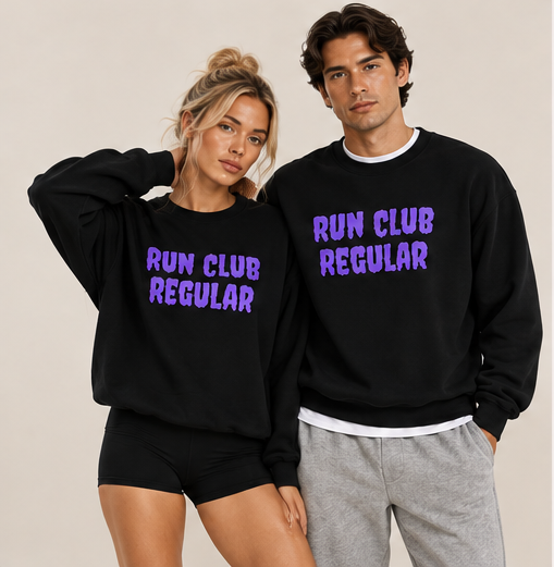 The Club Sweatshirt — Black by Run Club Regular, sweatshirt product image