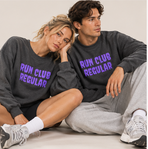 The Club Sweatshirt — Dark Heather by Run Club Regular, sweatshirt product image
